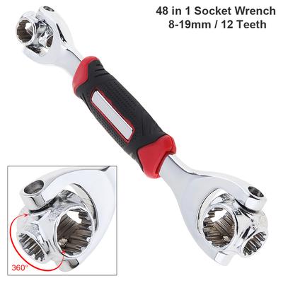 48-in-1-Multifunktions-360°-Drehmoment-Steckschlüssel mit 8–19 mm Drehmoment für die Reparatur von Möbeln und Autos