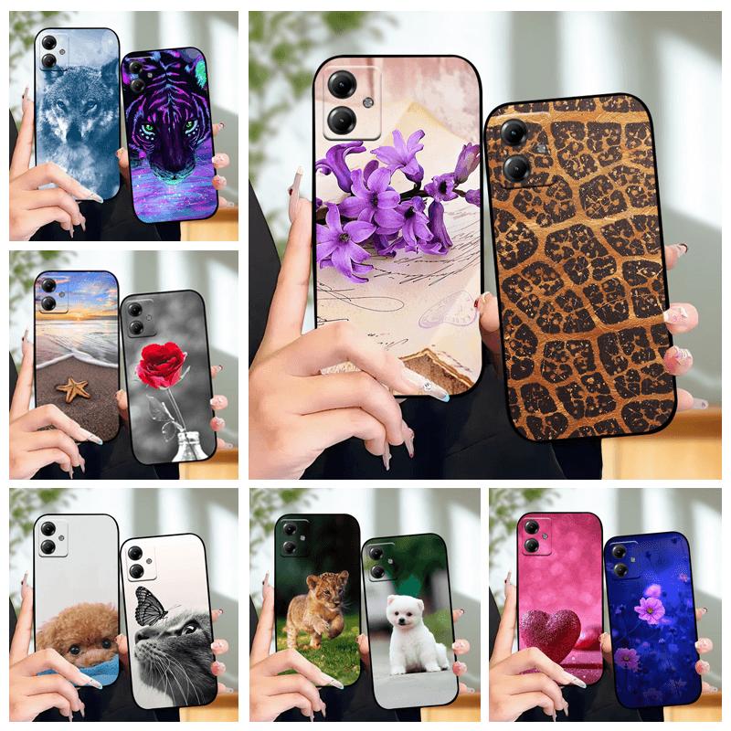 Soft Phone Cases For Moto G14 G13 G23 TPU Silicone Bumper Cover For Motorola Moto G10 G20 G30 4G Cartoon Protective Fundas Case