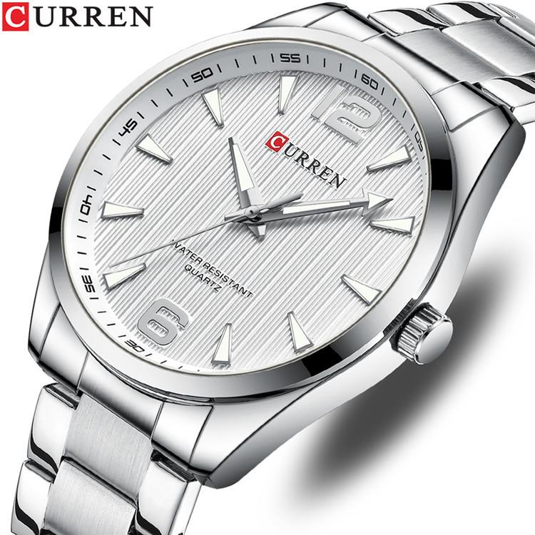 CURREN Men's Steel Strap Business Watch Quartz Men's Watch Simple Style Fashion
