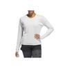 Adidas Comfortable Solid Color Crew Neck Sweatshirt Women Tops White DQ1918