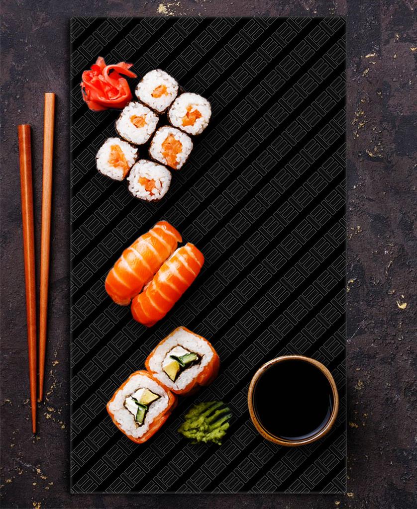 SZKLANA DESKA DO KROJENIA 30x52 Czarna