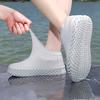 1 Paar wasserdichte Regenschuhüberzieher, rutschfeste Silikon-Wiederverwendbare Überschuhe für Damen und Herren, Reise, Outdoor, Regendichter Stiefel-Schuhschutz