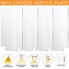 4mm Acrylic Sheet Clear Cast Plexiglass Panel Thick Plastic Glass Board for LED Light Base Signs DIY Display Projects Craft
