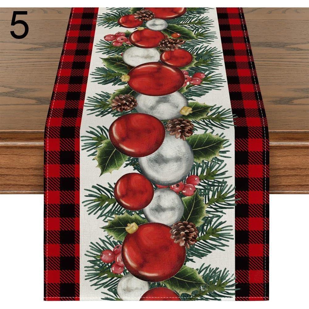 Merry Christmas Christmas Table Runner Faceless Gnome Snowman Table Cover  Home Party Decor