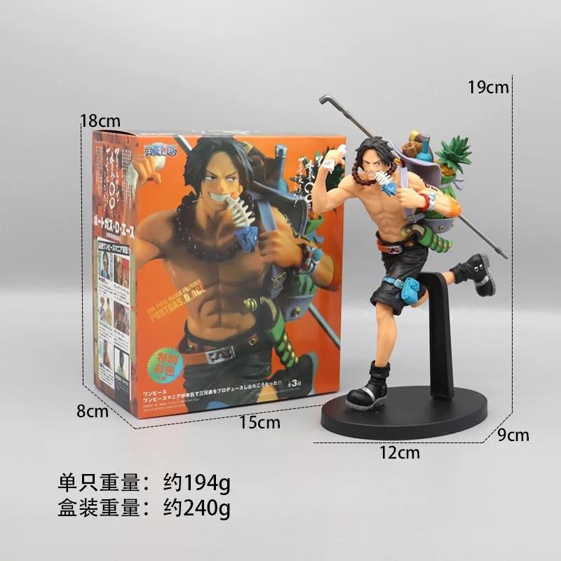 17cm One Piece Anime Figure Running Sabo Backpack Portgas D Ace Monkey D Luffy Action Figure Set Model Ornaments Plaything Gift