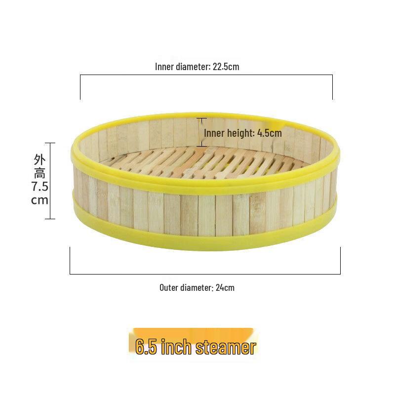 Bamboo Steamer with Plastic Rim