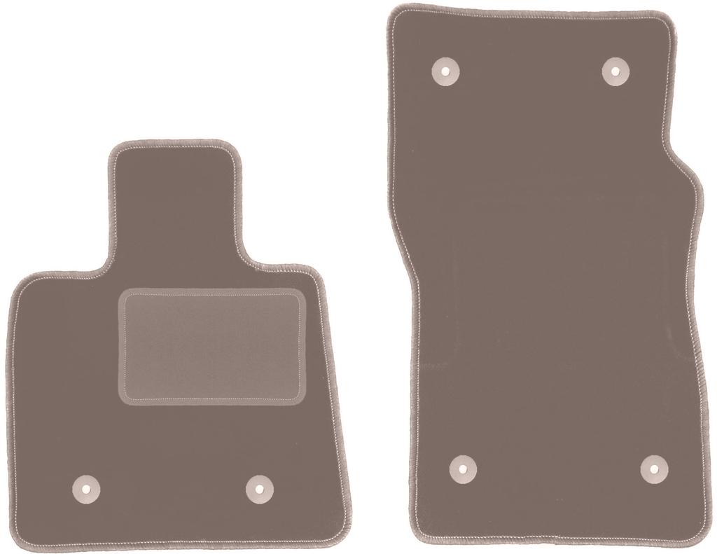 Beige Front Floor Mats For: Alfa Romeo Stelvio 2x4 (2WD) SUV (2016-)