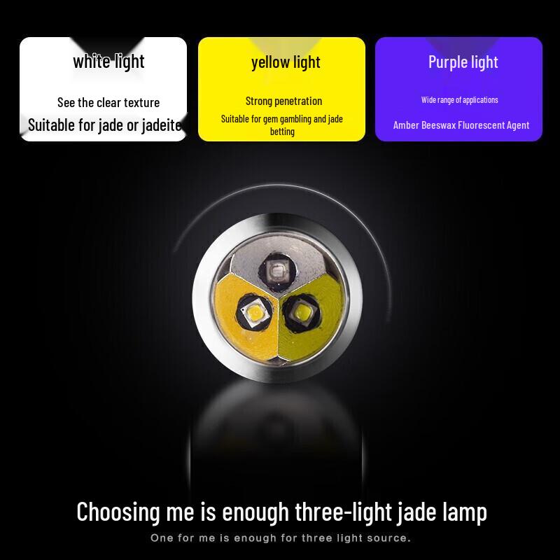 SATO SHI Triple-Light Jewelry & Jade Appraisal Flashlight