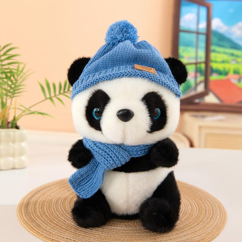 Panda Penguin Plush Toy With Scarf 25cm Kids Gift For Collectors And Decorations