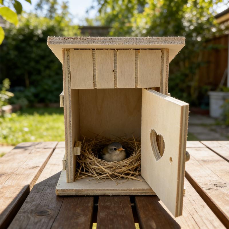 1Pcs Home Decor Dollhouse Mini Wooden Bird Nest Chicken Coop Model Outhouse Photography Props Miniature Doll House Accessories