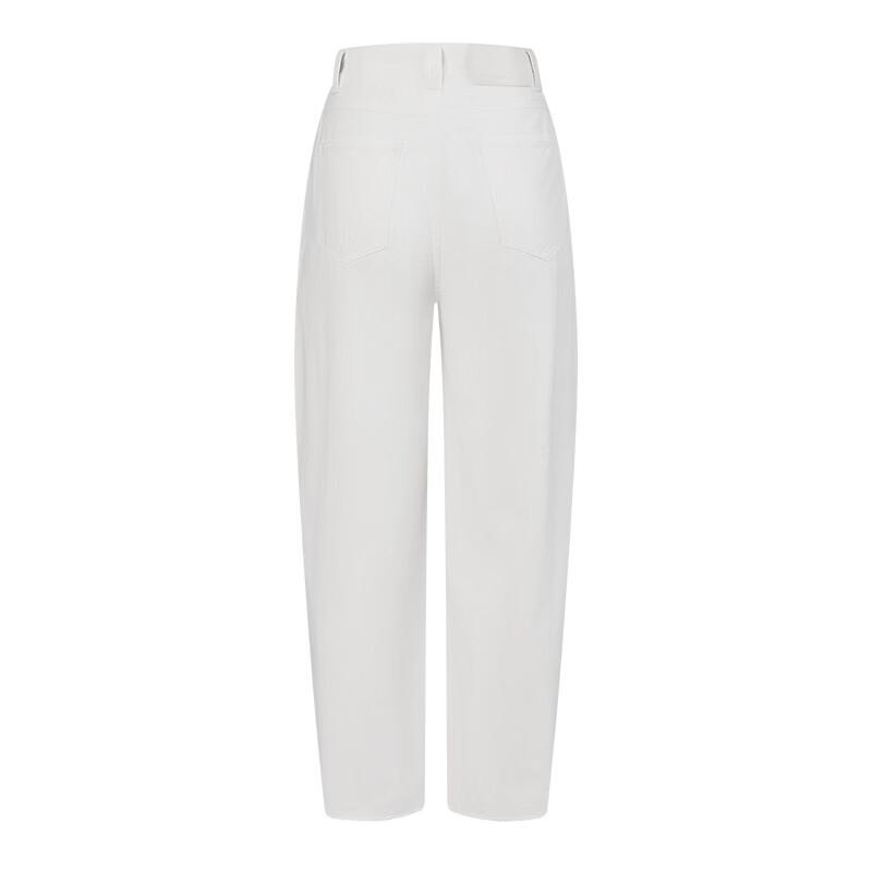 Navigare Women's Cotton Wide-Leg Cropped Banana Pants