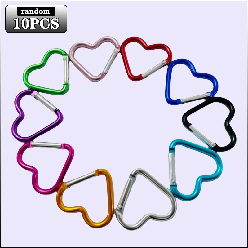 

Heart Shaped Aluminum Carabiner for Backpack Gear Clip Water Bottle Hanger Keychain Outdoor Hiking Camping Travel Accessory