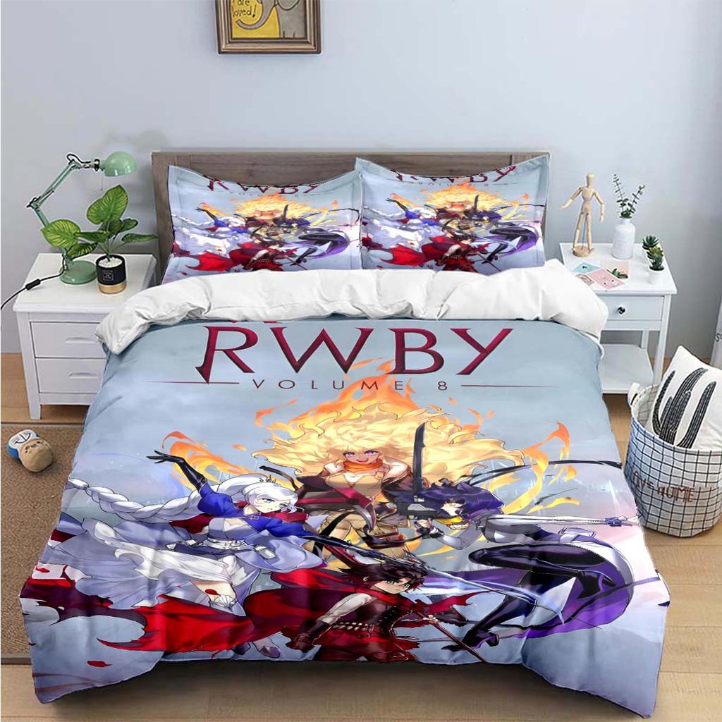3D Fashion Cartoon R-RWBY Print Bedding Sets Bed Supplies Set Duvet Cover Bed Comforter Set Bedding Set  Luxury Gift