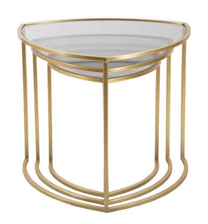 Set Măsuțe de Cafea Triunghiulare 3 Buc Cm Ø 60X50-50X45-40X40