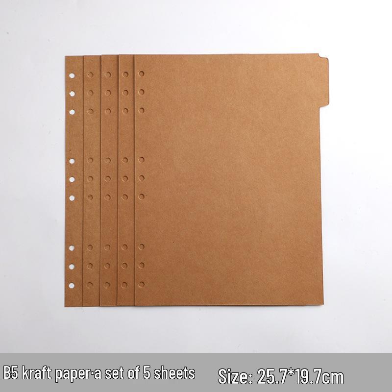 Creative Colored 6-Hole B5 Loose-Leaf Index Divider Pages