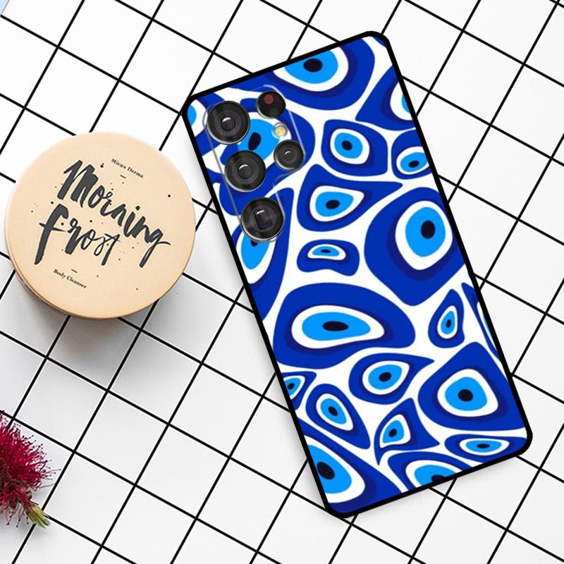 Big Eyes Cartoon Pattern Case For Samsung Galaxy S25 Ultra S23 S22 S21 S20 S24 Ultra S9 S10 Plus S25 FE Phone Cover