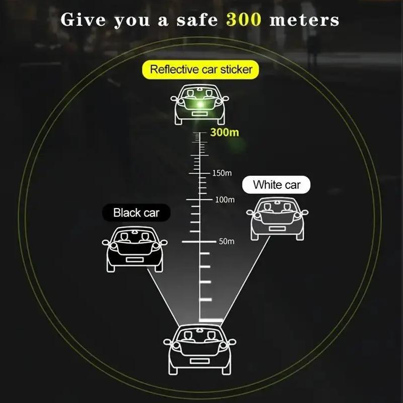 10PCS warning car reflective sticker body decoration sticker reflective film