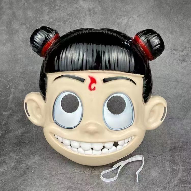 Nezha Devil Child Cartoon Mask for Kids Parties & Activities Nezha Mask
