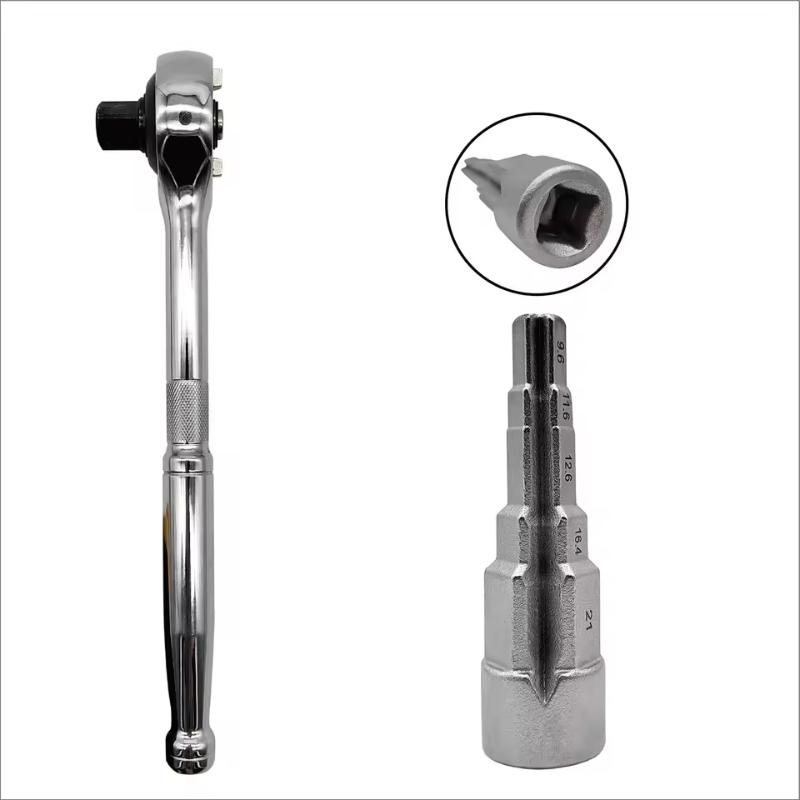 With Ratchet Use On Radiator Water Heating Valve 1/2 Valve Pull-Off Carbon Steel Tower Head Wrench For 10-21mm Radiator Valve