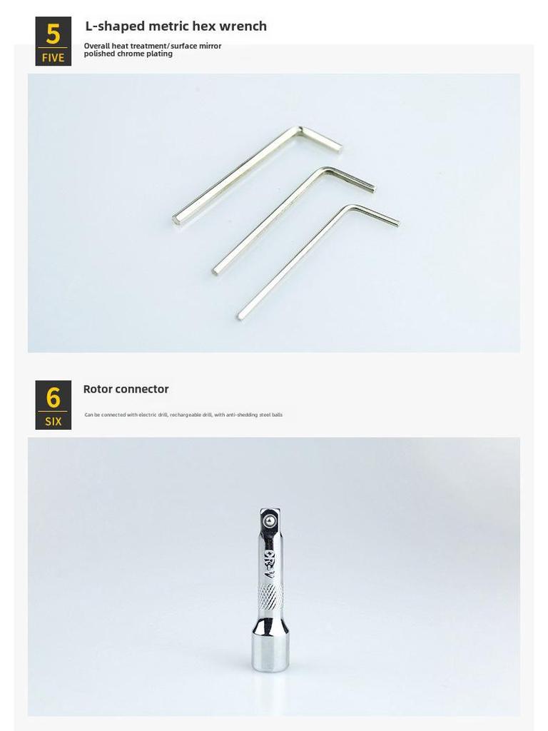 Conjunto de Chaves de Soquete e Chave de Fenda Catraca de 46 Peças para Reparo Automotivo