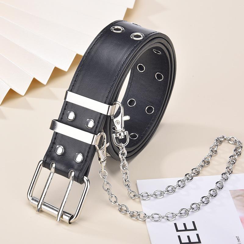 Belt Female Star Chain Belt Hollow Male Hip Hop Dual-Purpose Bf Style Hip Hop Casual Pants Belt