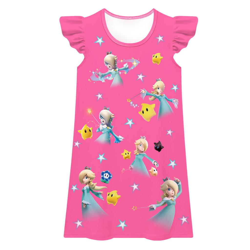 83070 Kids Girls Princess Rosalina Printed Summer Dress 100cm розы красного