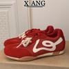 Cowhide Version of Red Women's Shoes Children's Autumn New Ultra-soft-soled Casual Sports Shoes