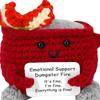 Crochet Dumpster Fire Cute Emotional Support Dumpster Fire Positive Crochet Dumpster Fire Office and Home Decoration Gifts