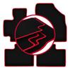 Velour Floor Mats with Red Edge For: Suzuki Ignis III Hatchback (2015-)