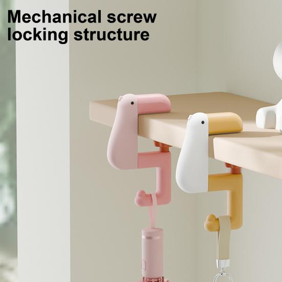2/3Pcs Handbag Hook Strong Load-bearing Adjustable Design Easy to Install Duck Shape Portable Hook Table Hanger Bracket