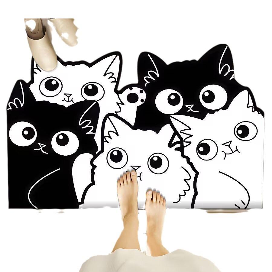 Diatom Mud Style Floor Mat Household Bathroom Floor Mat Entrance Door Mat Bathroom Absorbent Foot Mat