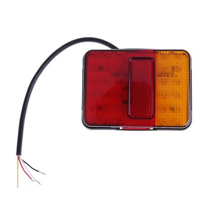 THE BEST DAY Les feux arri/ère jaunes rouges de LED arr/êtent la remorque imperm/éable de bateau de voiture dindicateur dABS