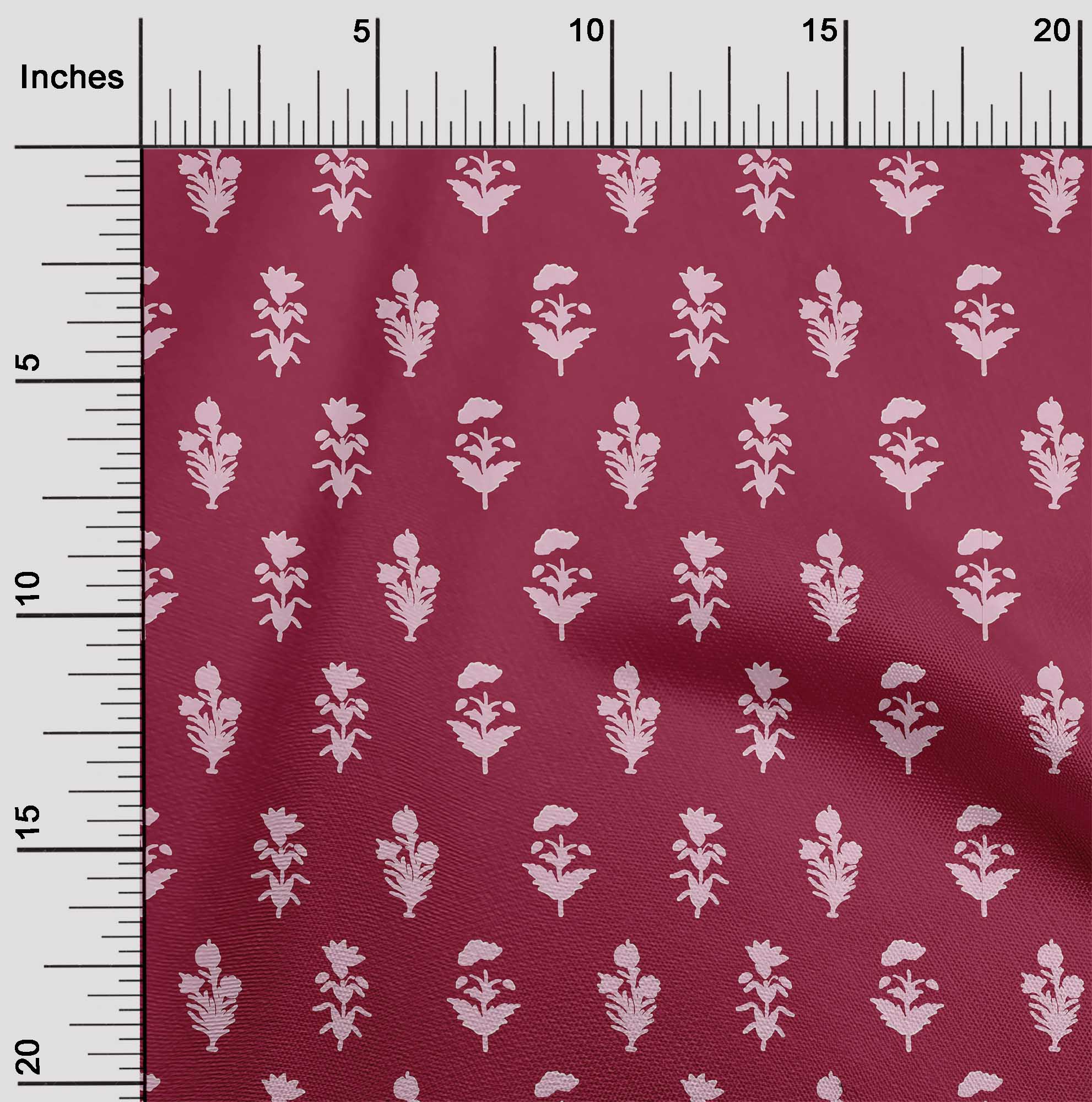 

OneOone Cotton Flex Light Grey Fabric Geometric & Floral Block Швейна тканина у дворі, надрукована своїми руками, швейні приладдя для одягу, 40 дюймів 42 Inch Wide - Viscose Chiffon червоний
