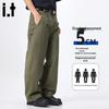 :CHOCOOLATEit Herren Cargohose mit geradem Bein und lockerem Schnitt