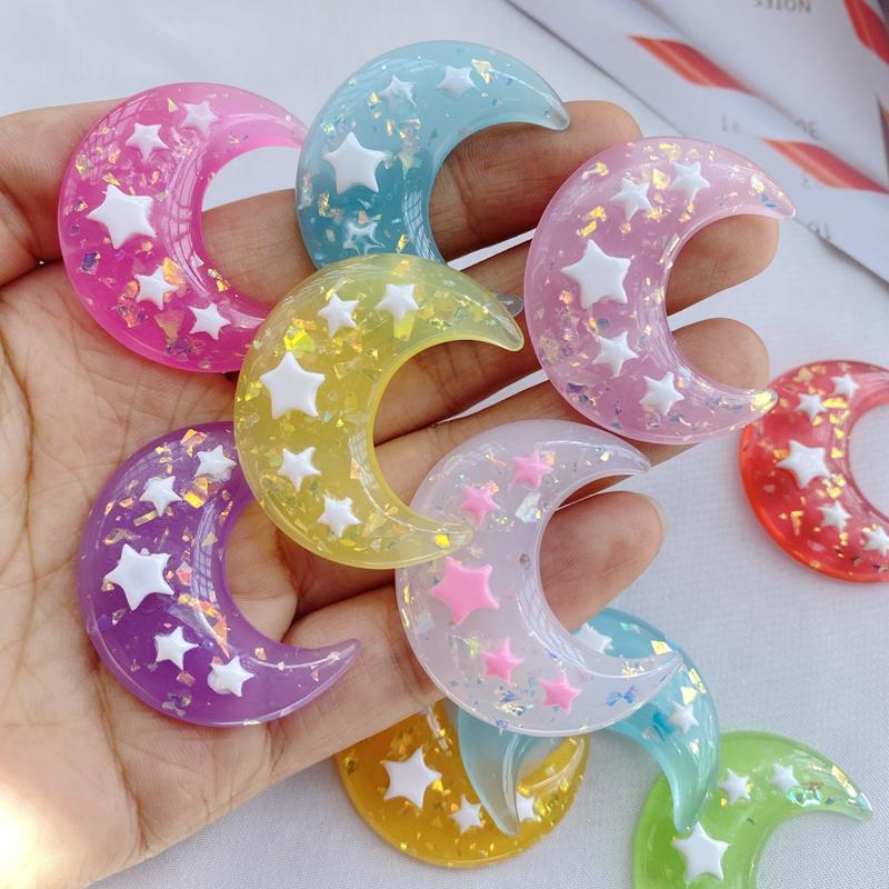 

8 шт. Новые милые мультяшные звезды, серия «Луна», плоская задняя часть из смолы, скрапбукинг, DIY, ювелирные изделия, заколка для волос, украшение для рукоделия, аксессуары