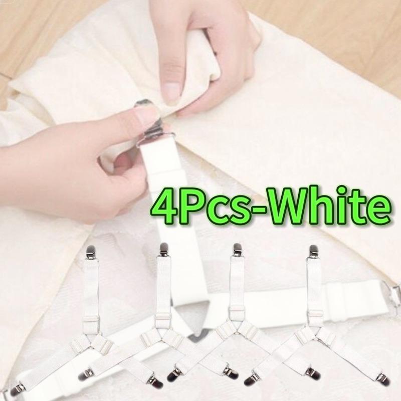 

4-8pcs Elastic Bed Sheet Grippers Adjustable Belt Fastener Clips Mattress Cover Blankets Holder Sofa Fixation Organize Gadgets
