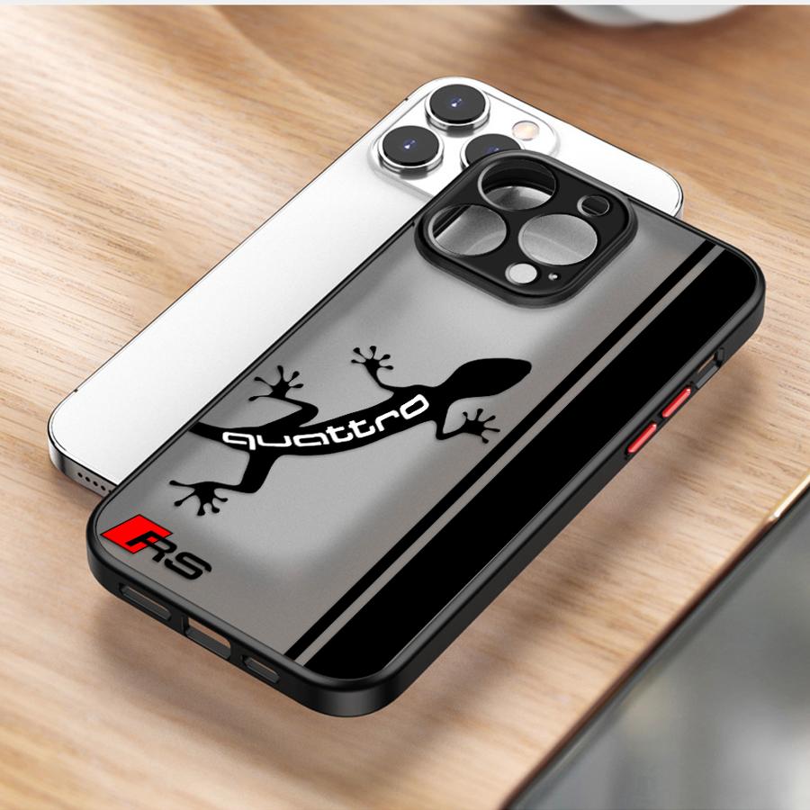 Phone Case for Apple iPhone 13 Pro 16 Pro 11 Pro Max 15 Pro Max 7 8 SE 12 Mini XR XS X 14 6s 16e SE TPU Cover Luxury Car A-AudiS