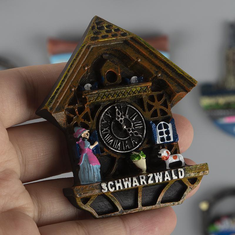 Deutscher Kühlschrankaufkleber Berlin Frankfurt Architektur Tourismus Souvenir Magnetaufkleber 3D dreidimensionale Luxemburg Mun