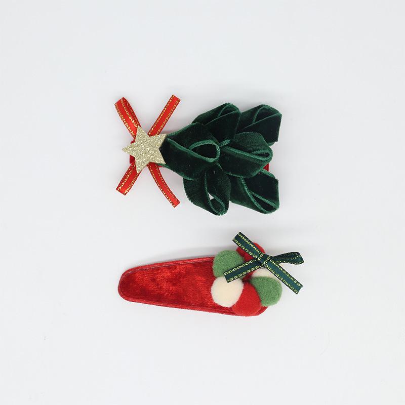 Handmade Christmas Hair Bows & Clips: Festive Santa Claus Decorations for Children