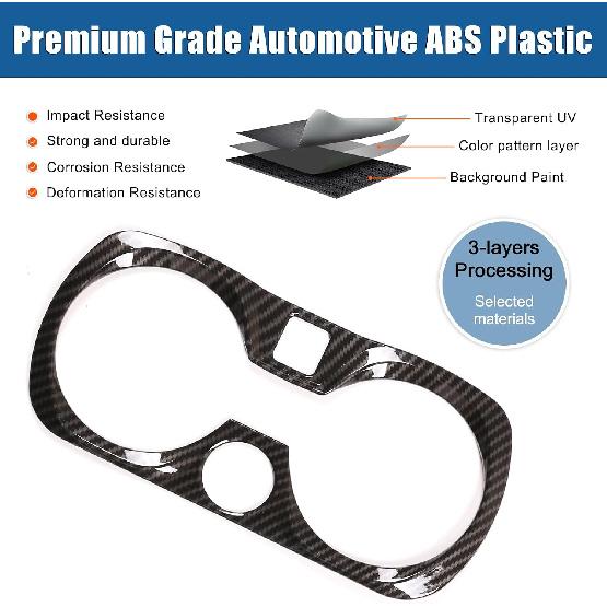 Car Cup Holder Panel Trim Frame Compatible with BMW 3 Series G20 G28 2020-2022,ABS Center Console Front Water Cup Holder Cover Interior Decoration