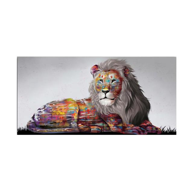 Modern Graffiti Animal Elephant Tiger Lion Canvas Painting Wall Art Picture Posters and Prints for Living Office Room Home Decor No Frame