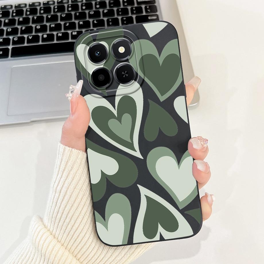 For Honor X6c Case New Fashion Cartoon Luxury Girly Painting Funda For Huawei Honor X6C X6 C X 6C Cover Matte Liquid Silicone