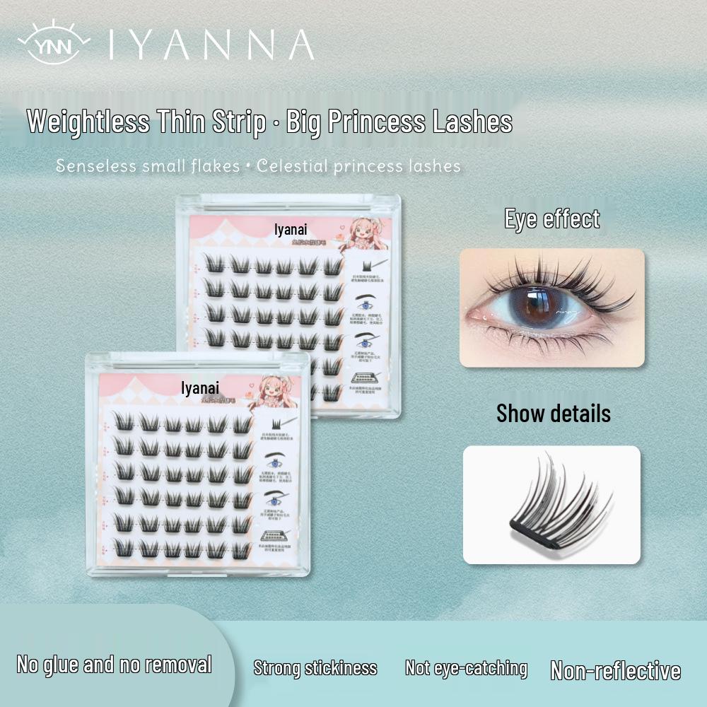 

Iyanai Self-Adhesive Princess Girl False Eyelashes - No Glue Needed, Reusable