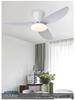 Nordic Style High-Wind Straight-Blade Ceiling Fan Light for Bedroom