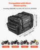 Motorcycle Tail Bag, 40-60 L Expandable Motorcycle Rear Seat Bag with Waterproof Rain Cover, Foldable Outdoor Sports Motorbike Luggage Storage with