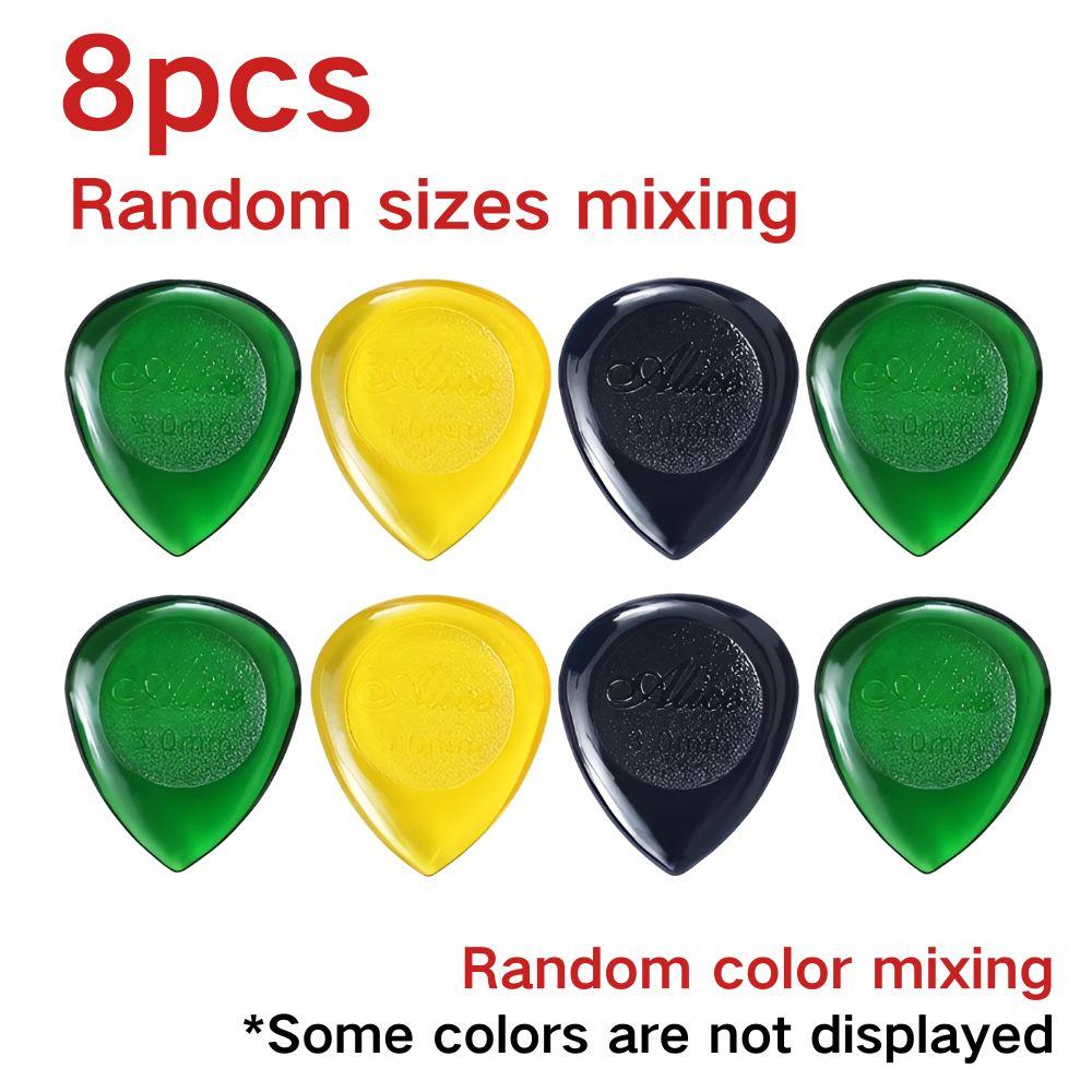 

8pcs JS 1/2/3mm Plastic Guitar Pick Mixing Colors & Sizes Essential For Playing Folk Acoustic Guitars Electric Basses YMY
