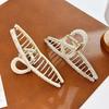 Eyecatching Fashion Korean Hair Claw Clip For Women In Creamy White For Effortlessly Stylish Hair