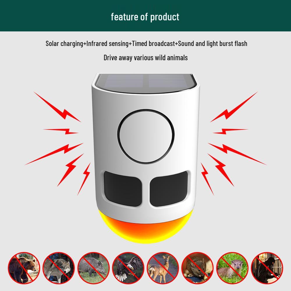 Solar-Powered Blind Spot Alarm & Ultrasonic Rodent Repeller with Infrared Sensor
