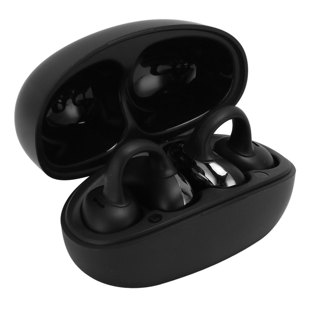 Wireless Ear Clip Headphones Bluetooth 5.3 Waterproof Intelligent Noise Reduction Bone Conduction Earbuds Black
