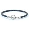 Noter Men Leather Bracelet Stainless Steel OT Buckle Bangle Pulsera De Cuero Wrap Braslet Locomotive Hiphop Rock Braclet Pulsera